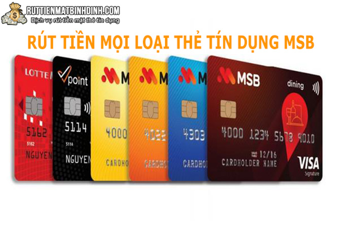 Cà thẻ tín dụng lấy tiền mặt Bình Định mọi ngân hàng